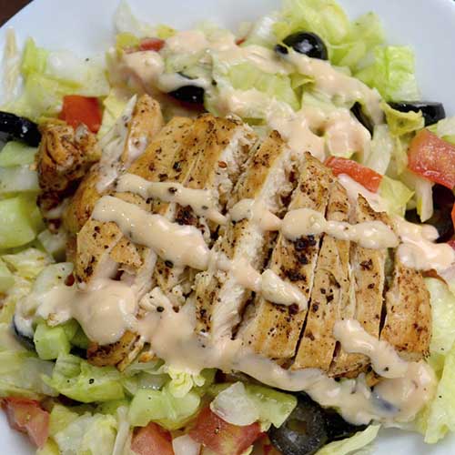 Quick Chicken Salad With Thousand Island Dressing Asaan Recipes